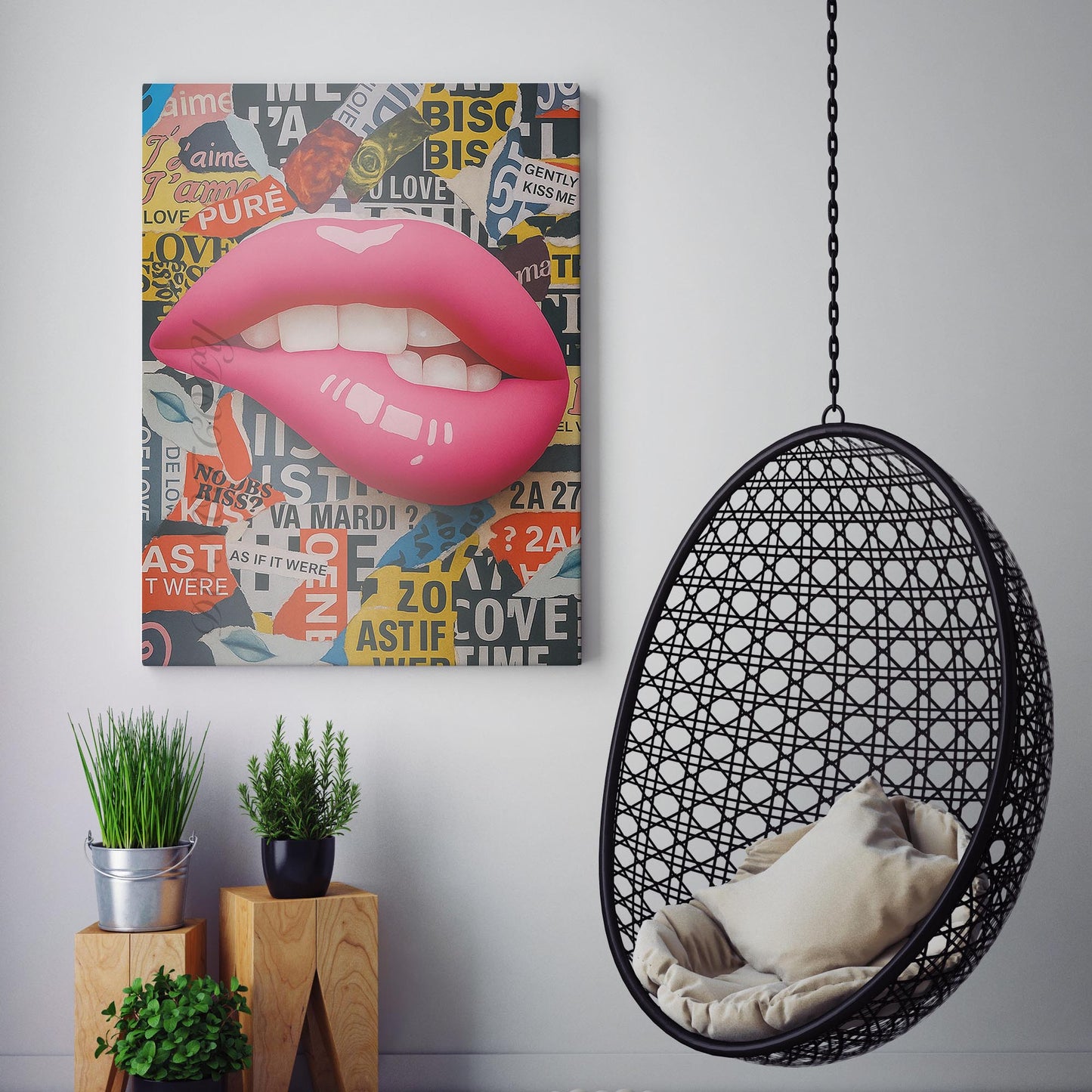 Pink Lips Graffiti