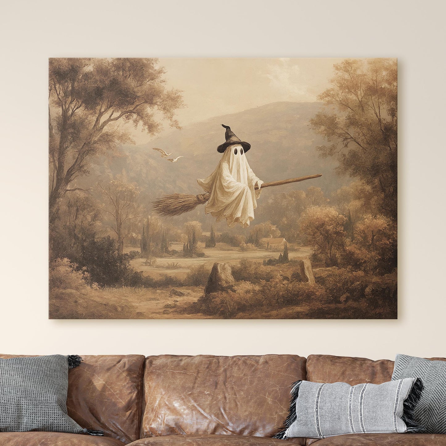 Ghost Flying on a Broomstick