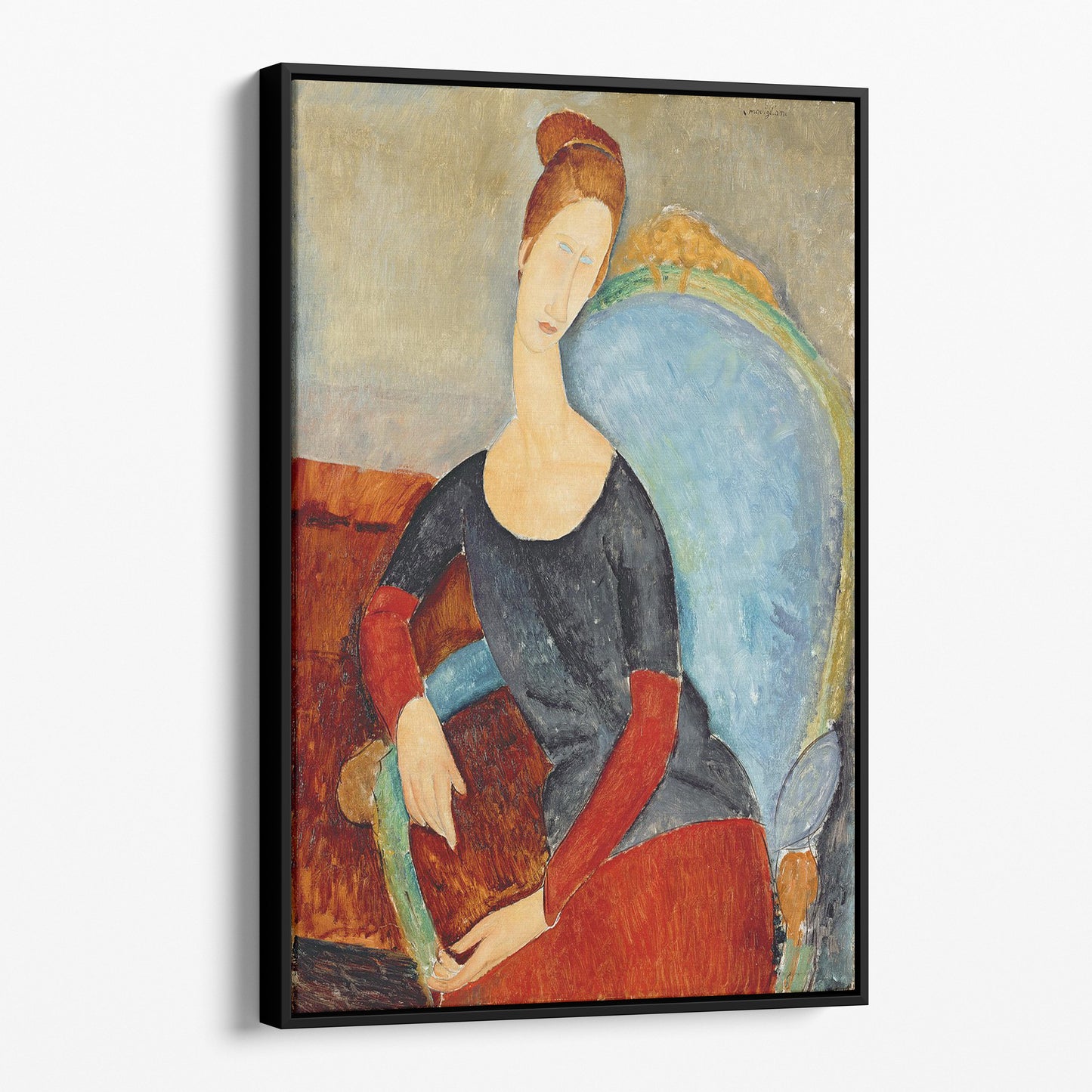 Mme Hebuterne in a Blue Chair, 1918 by Amedeo Modigliani