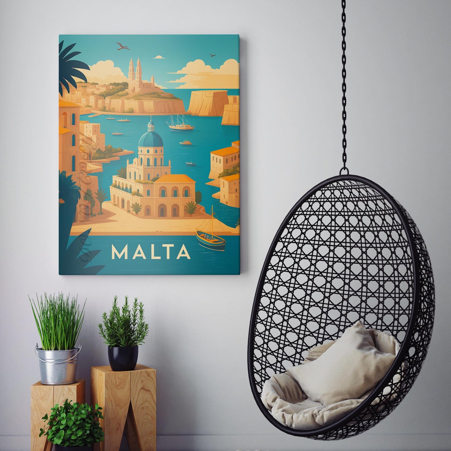 Malta Vintage Travel Poster