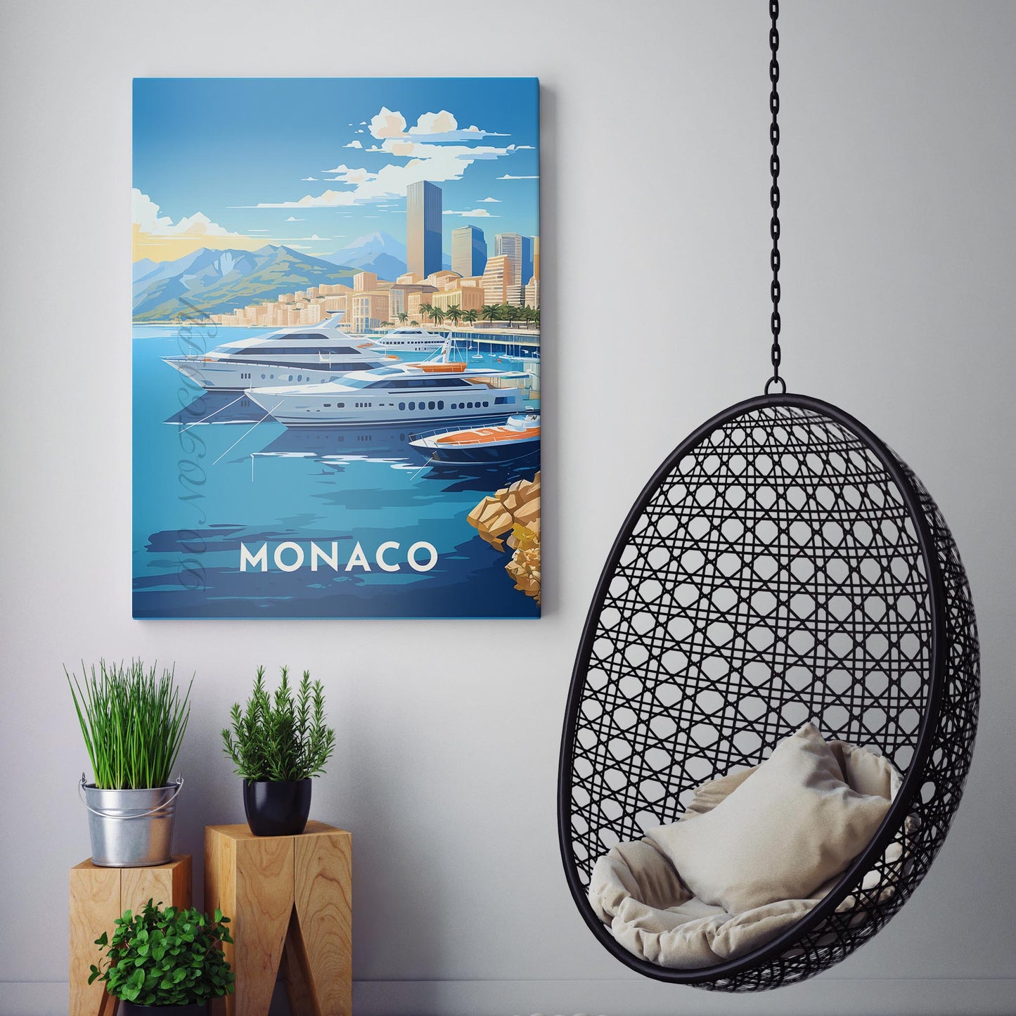 Monaco Vintage Travel Poster