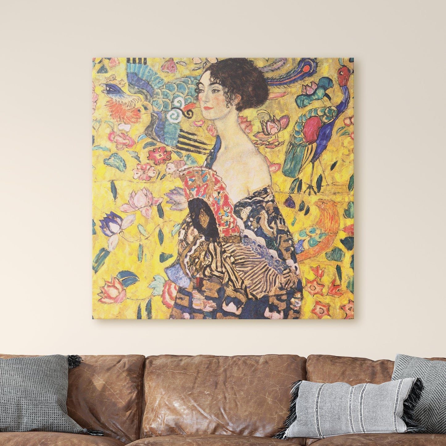 Lady with a Fan by Gustav Klimt