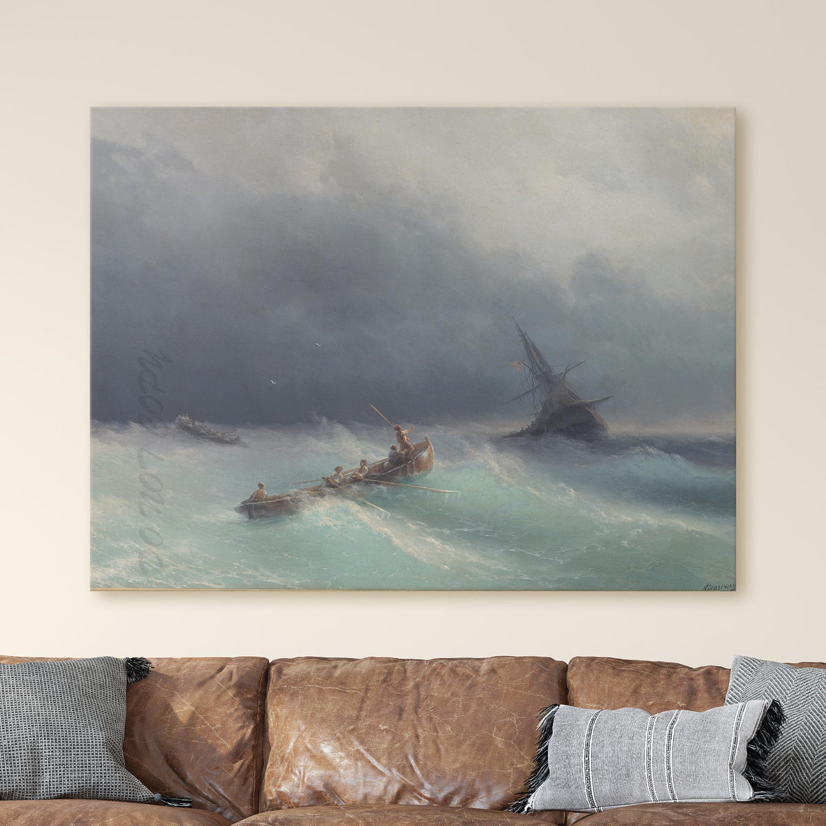Storm at Sea 1873  - Ivan Aivazovsky