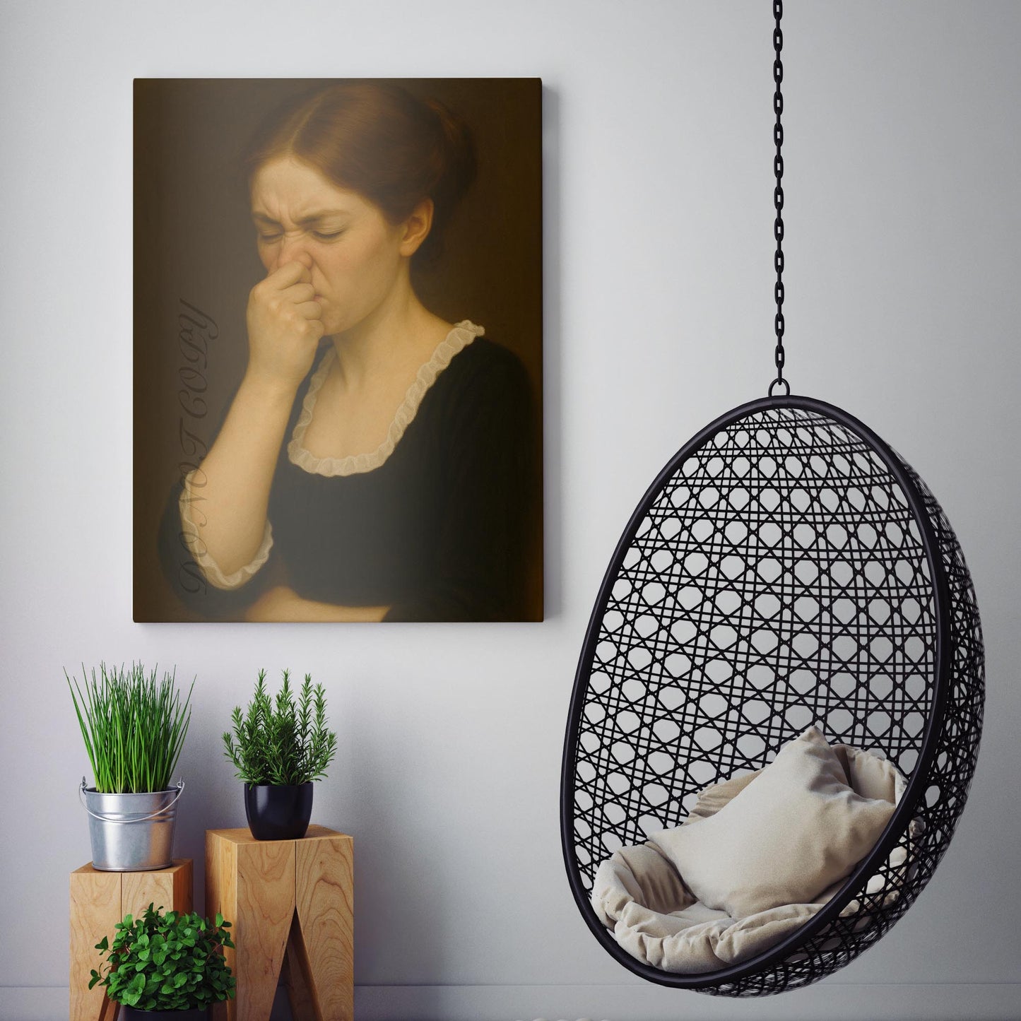 Girl Plugging Her Nose