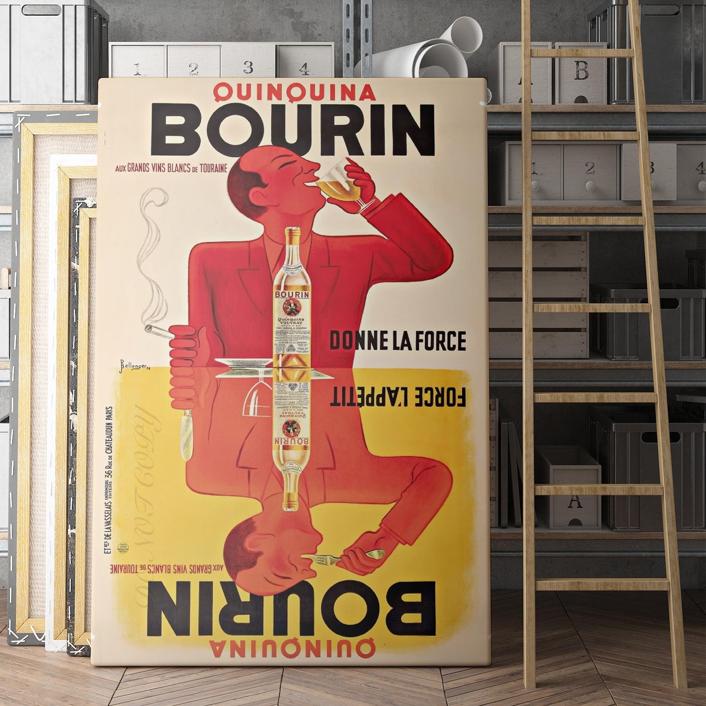 Bourin Quinquina Jaques Bellenger Vintage Advertising Poster