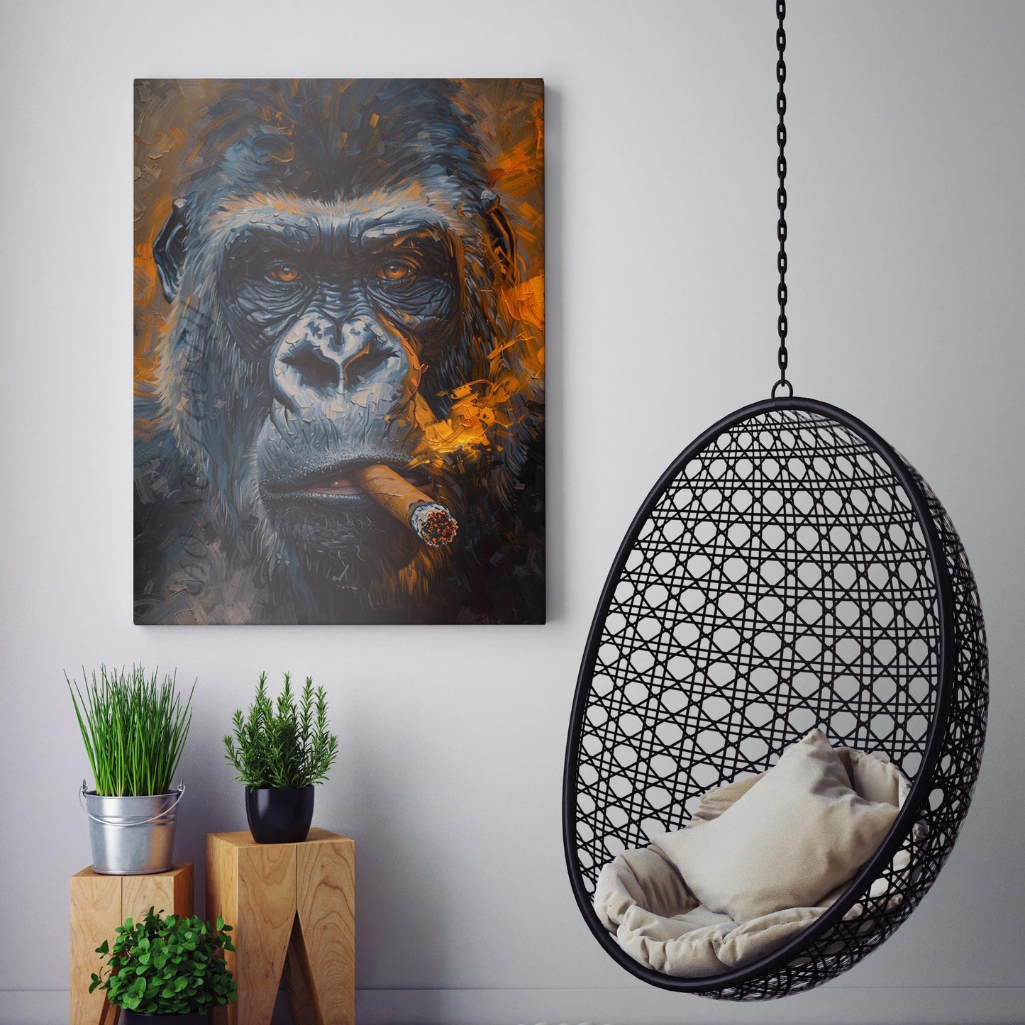 Gorilla Smoking A Cigar