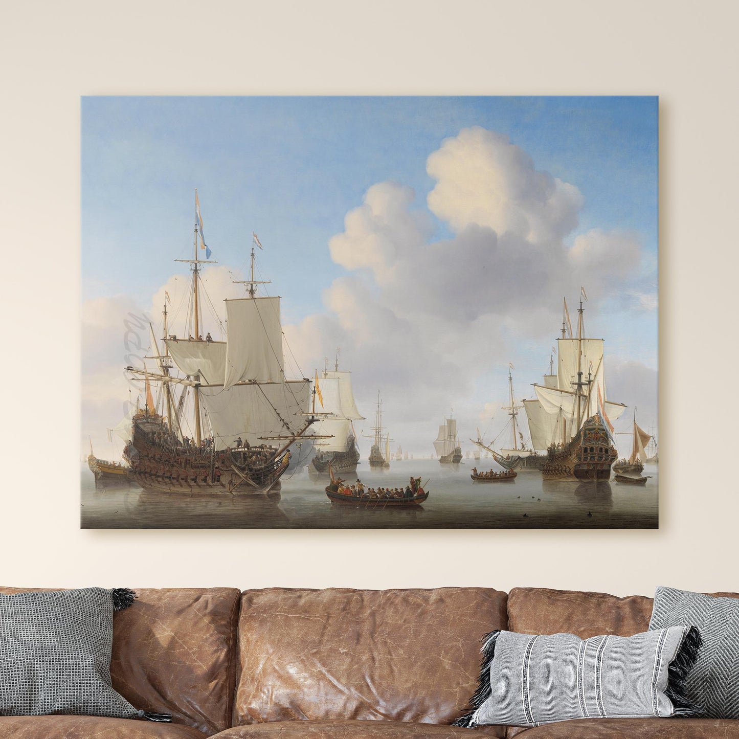 Dutch Ships in a Calm Sea 1665 by Willem van de Velde