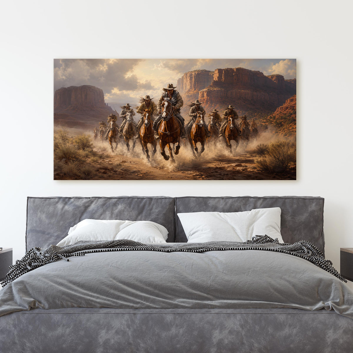 Wild West Cowboys On Horseback