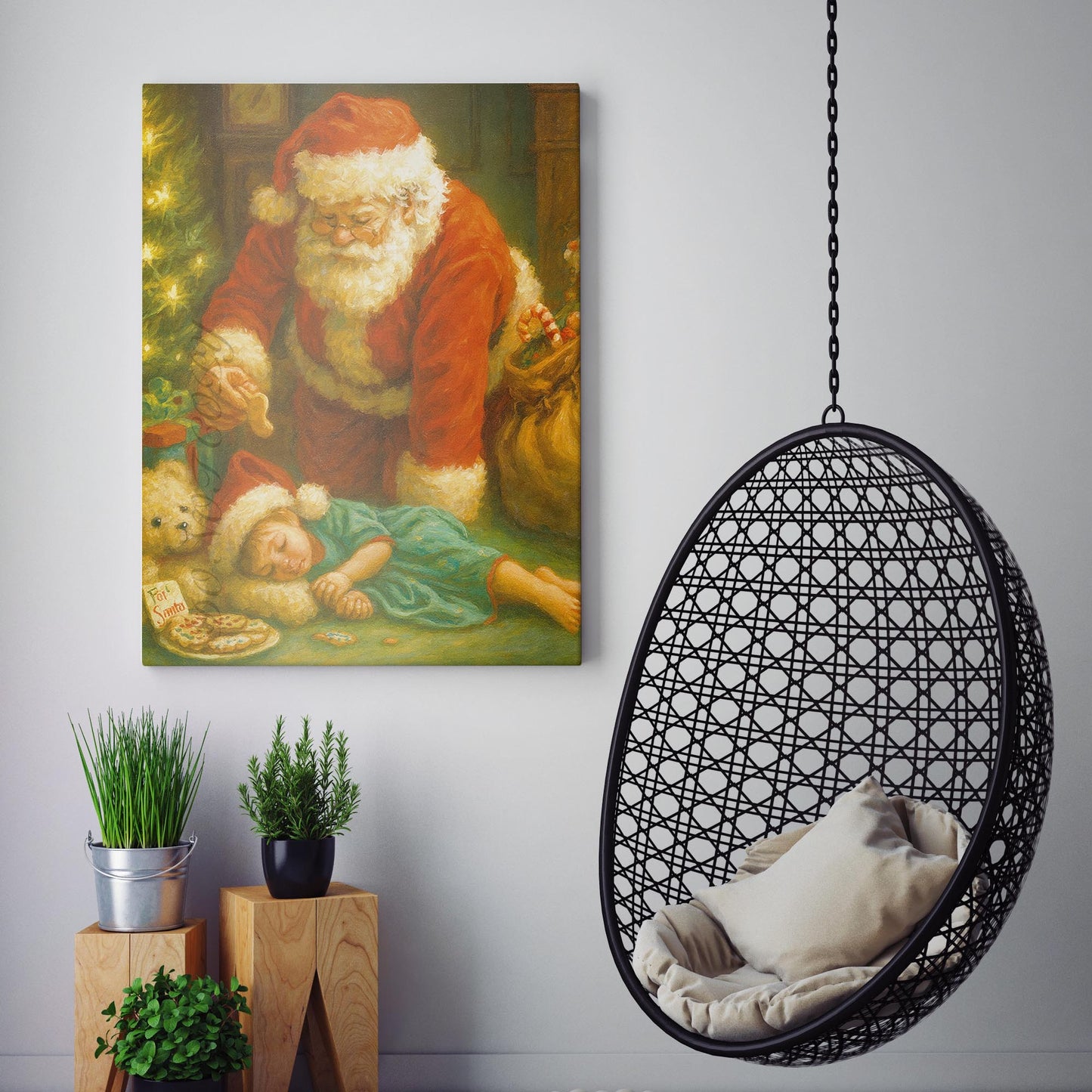 Santa Claus Eating Cookies