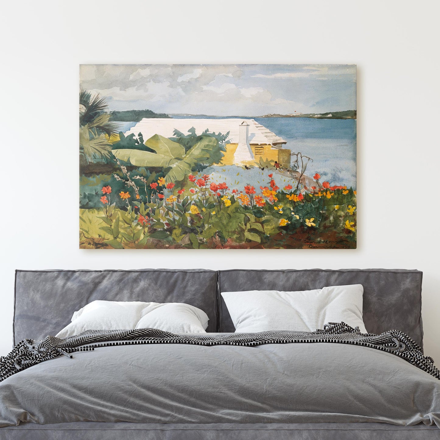 Flower Garden And Bungalow, Bermuda, 1899 by Winslow Homer