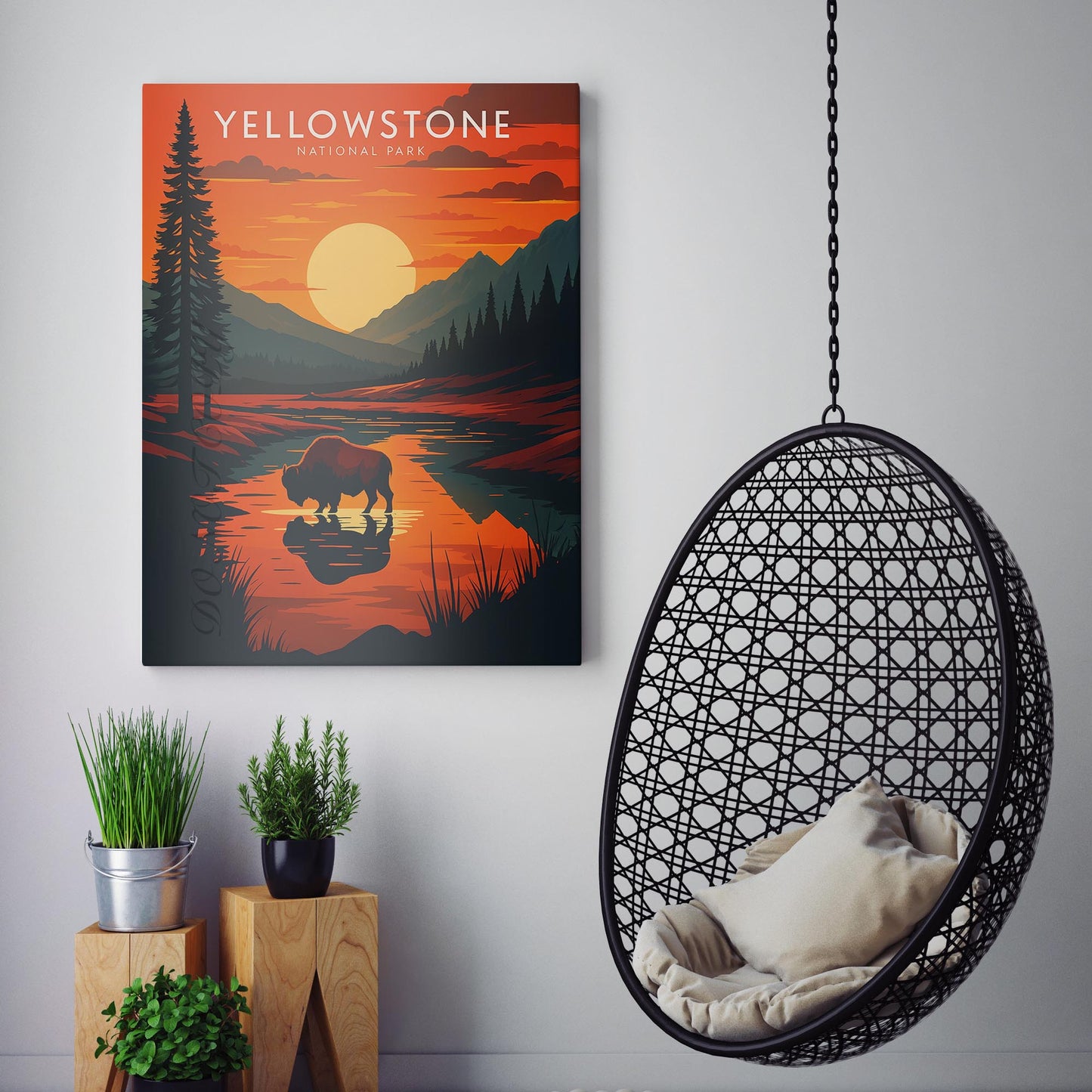 Yellowstone National Park Vintage Travel Poster