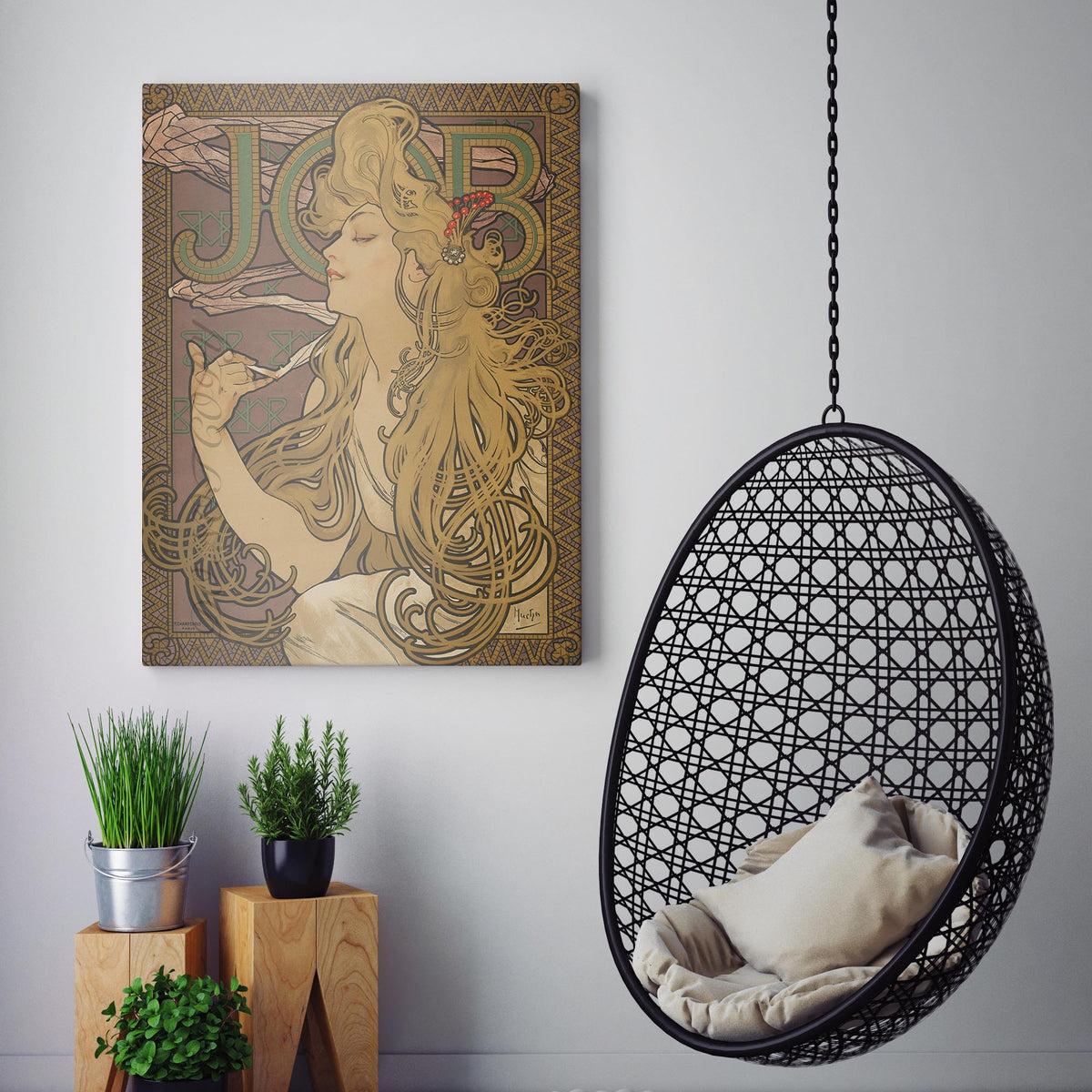 Job Rolling Paper, Art Nouveau Poster - Alphonse Mucha