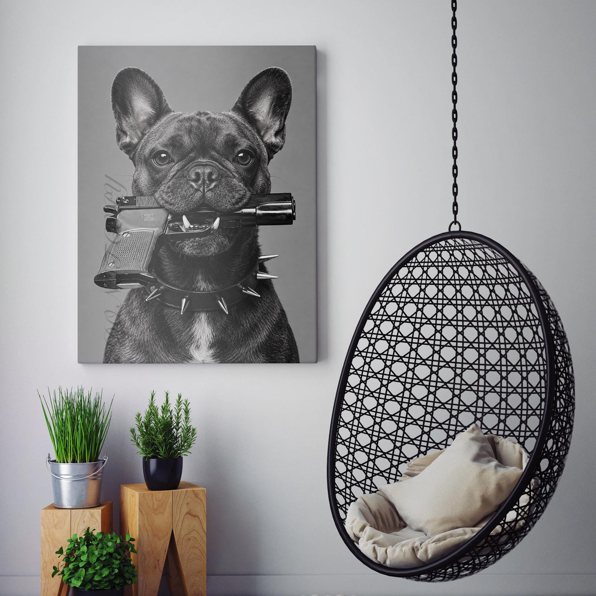 French Bulldog Gun In Mouth