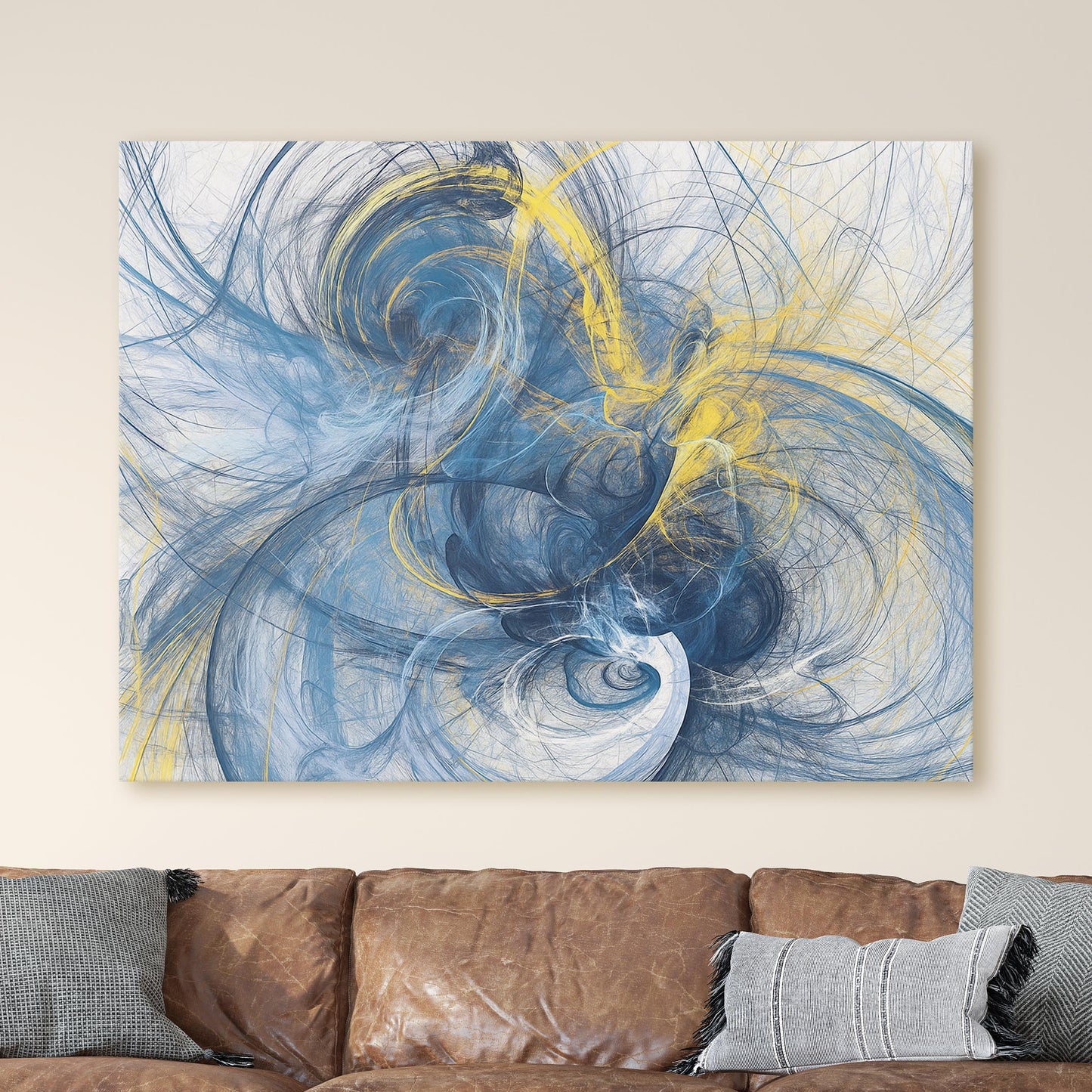 Blue And Yellow Motion Lines