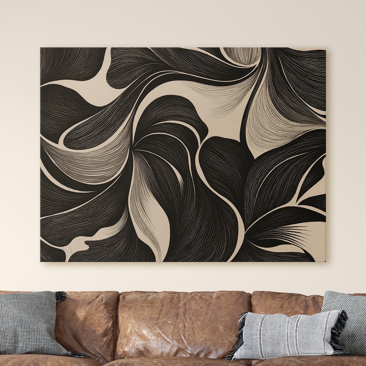 Abstract Lines Black And White