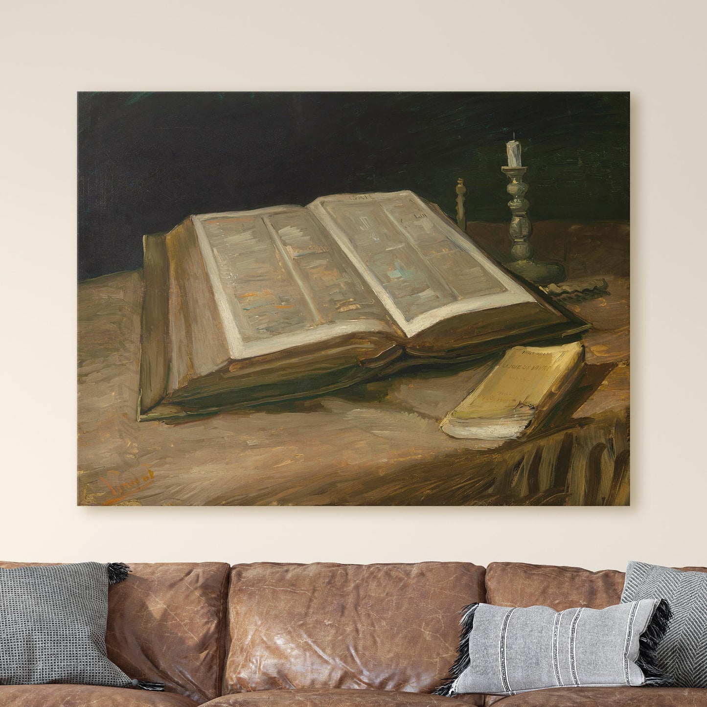 Still Life with Open Bible 1885 by Van Gogh