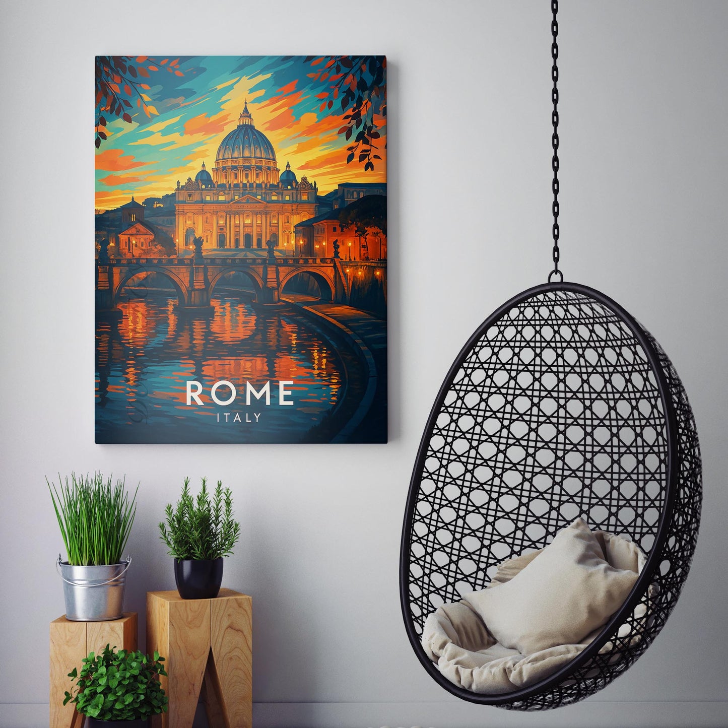 Rome Italy Vintage Travel Poster