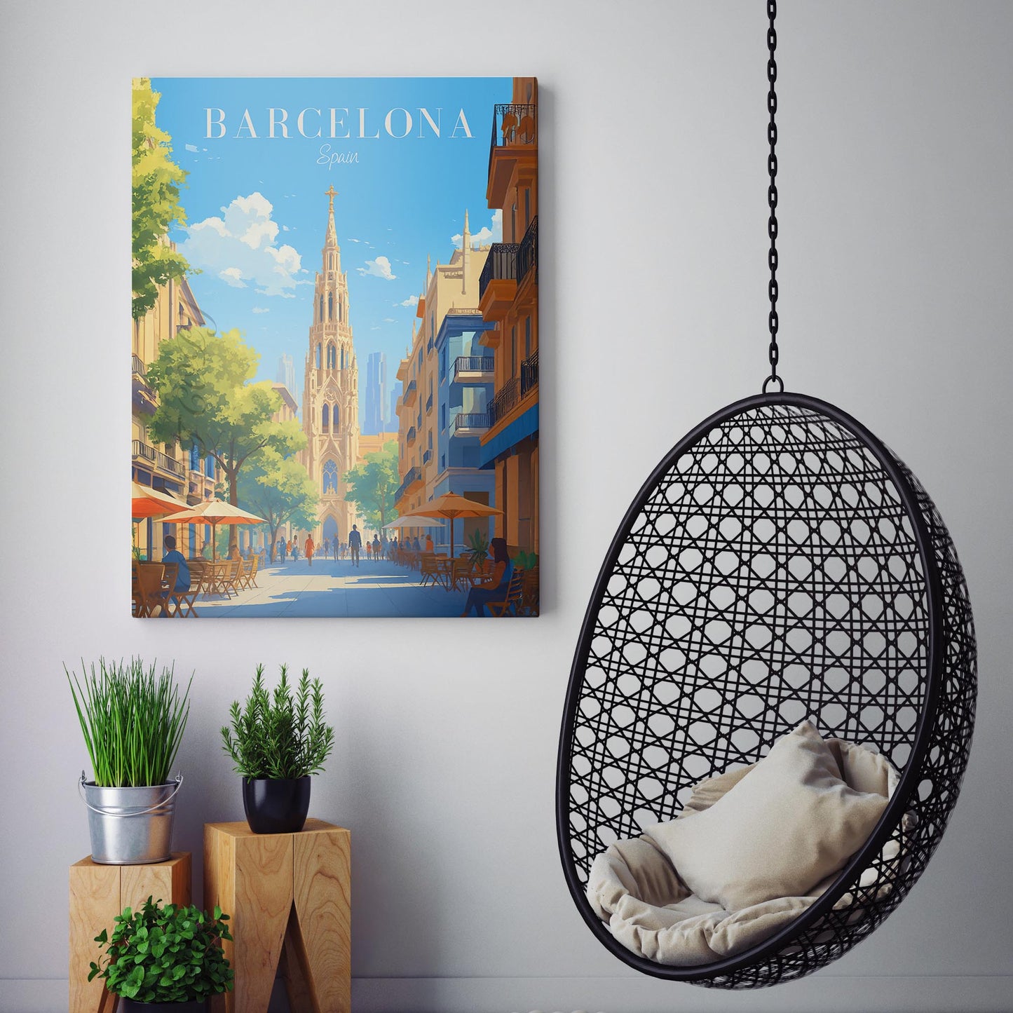 Barcelona Spain Travel Poster