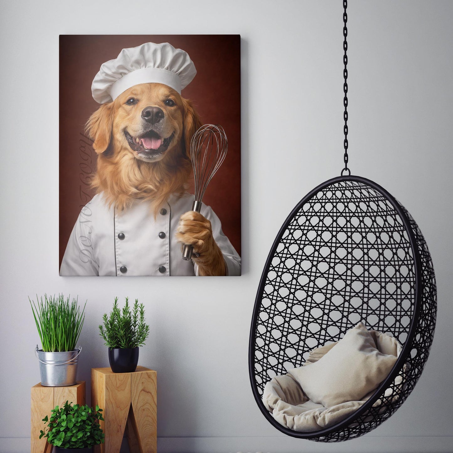 Golden Retriever Kitchen Chef Dog