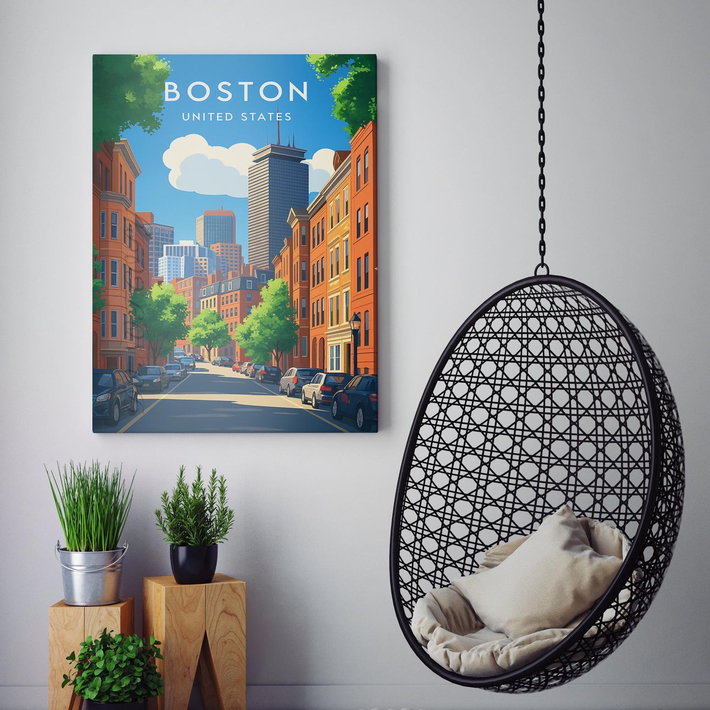 Boston Vintage Travel Poster