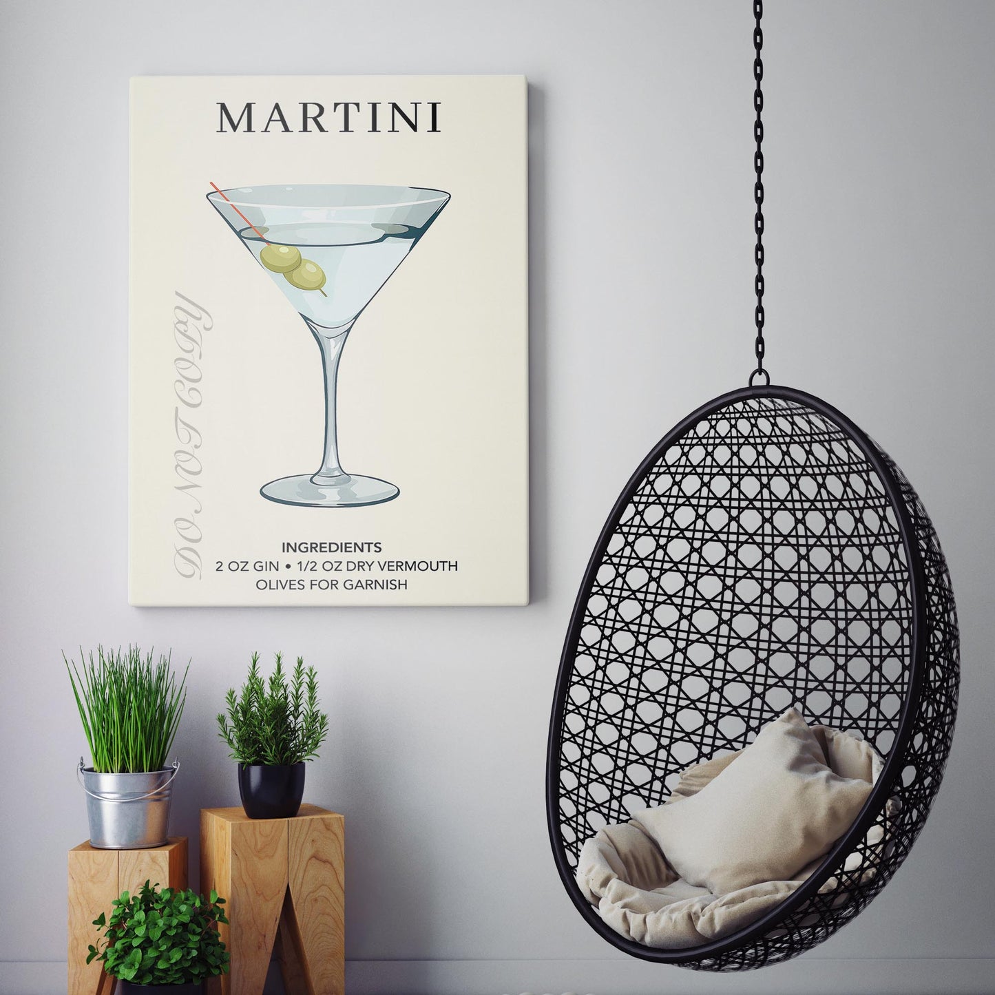 Martini Vintage Drink Poster