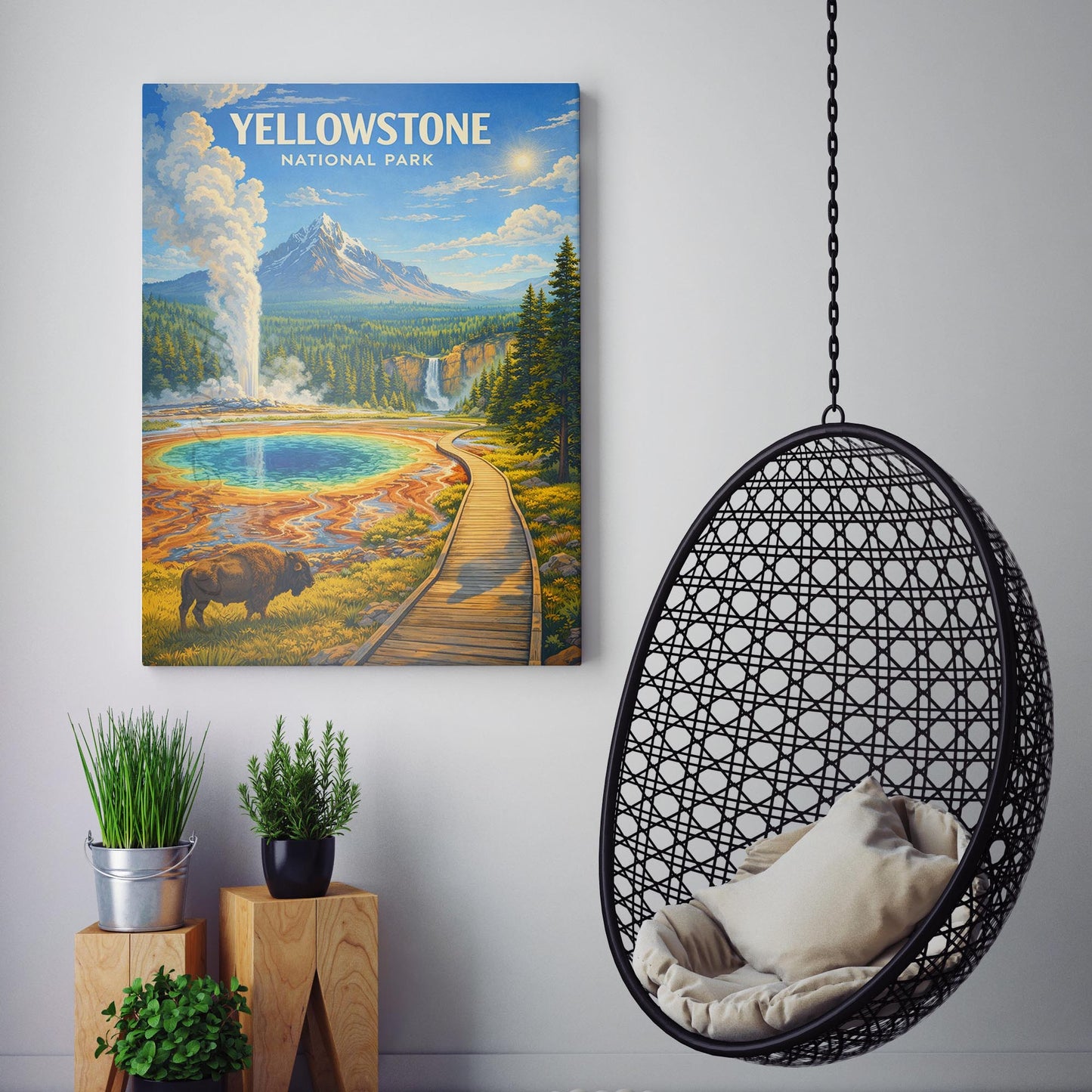 Yellowstone National Park Travel Poster
