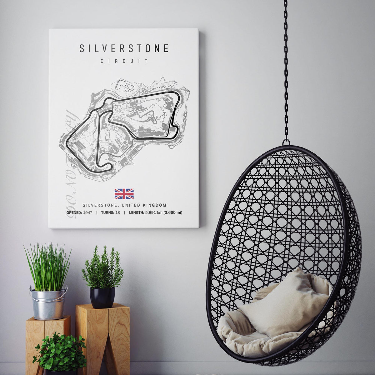 Silverstone Grand Prix Race Track Map