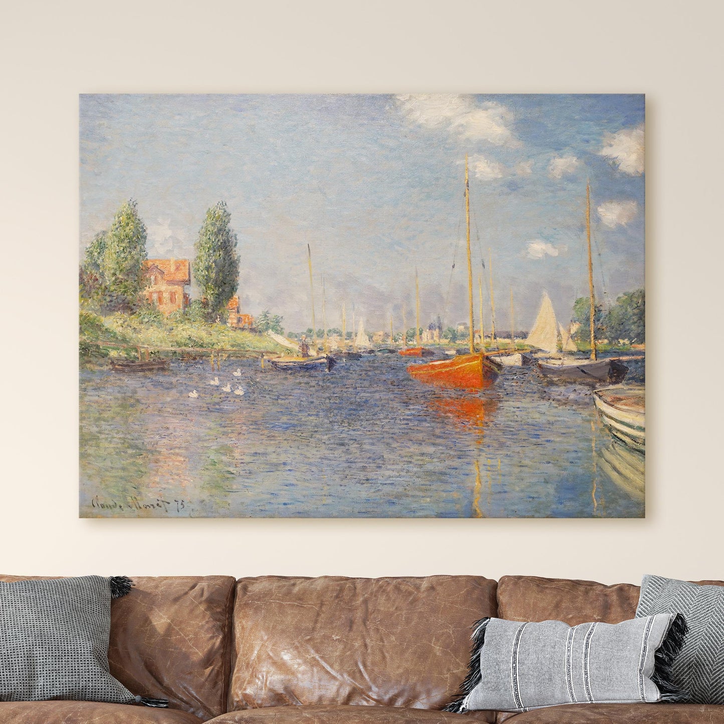 Red Boats, Argenteuil 1875 by Claude Monet