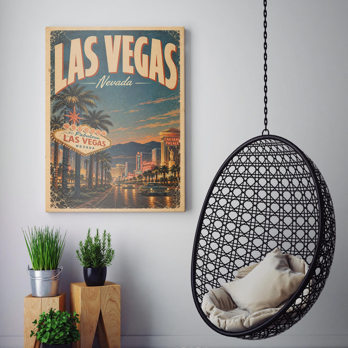 Las Vegas Vintage Travel Poster