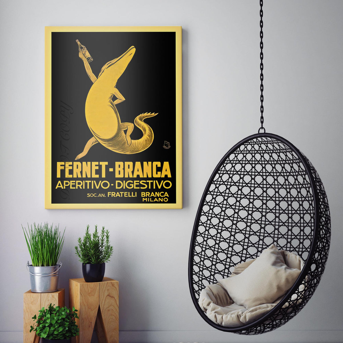 Fernet Branca Aperitivo Digestivo Alligator Poster