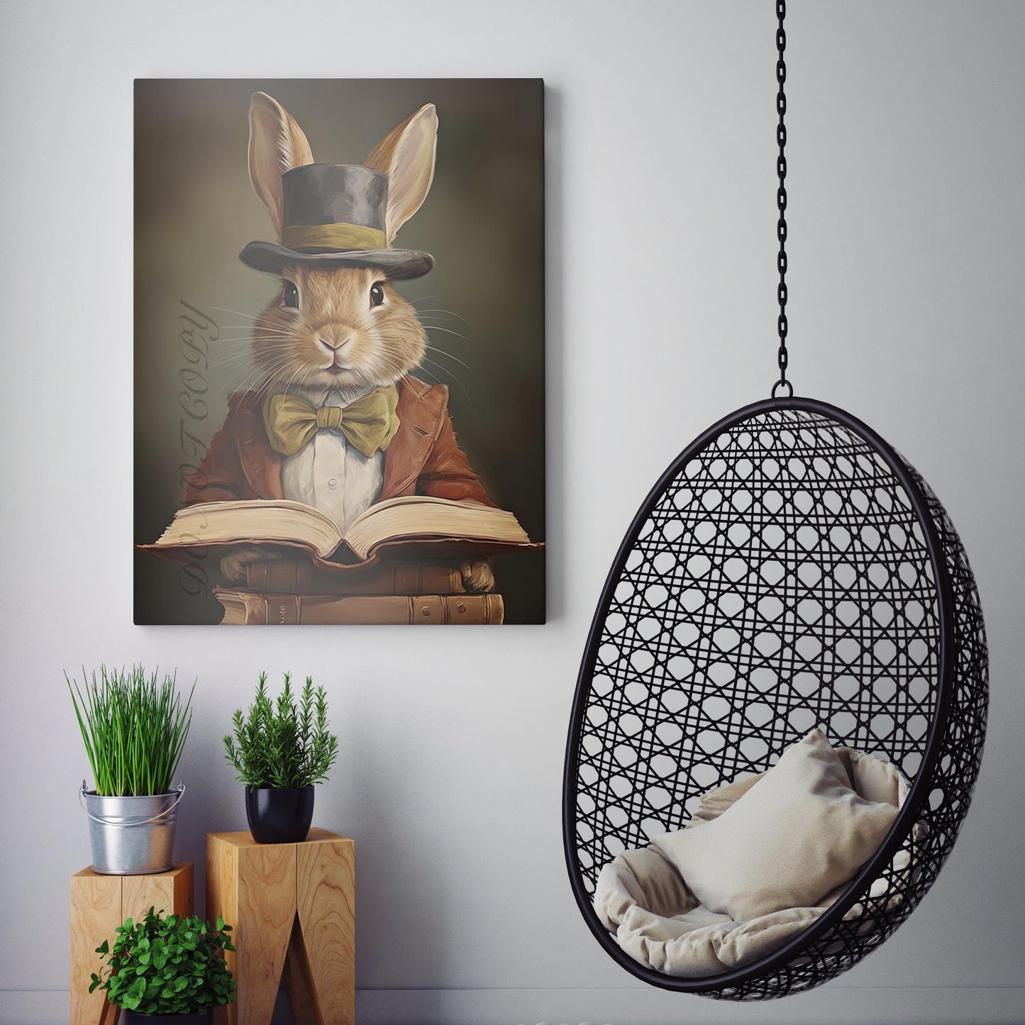 Bunny Rabbit Reading Books