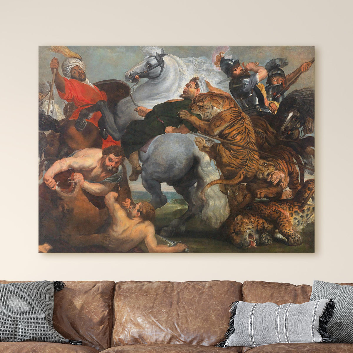 The Tiger, Lion and Leopard Hunt - Peter Paul Rubens