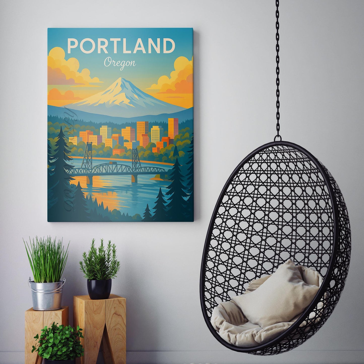 Portland Oregon Travel Poster
