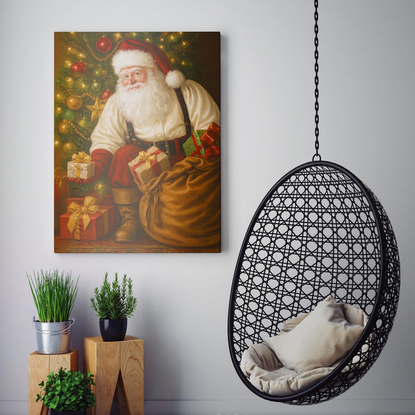 Santa Claus Delivering Presents