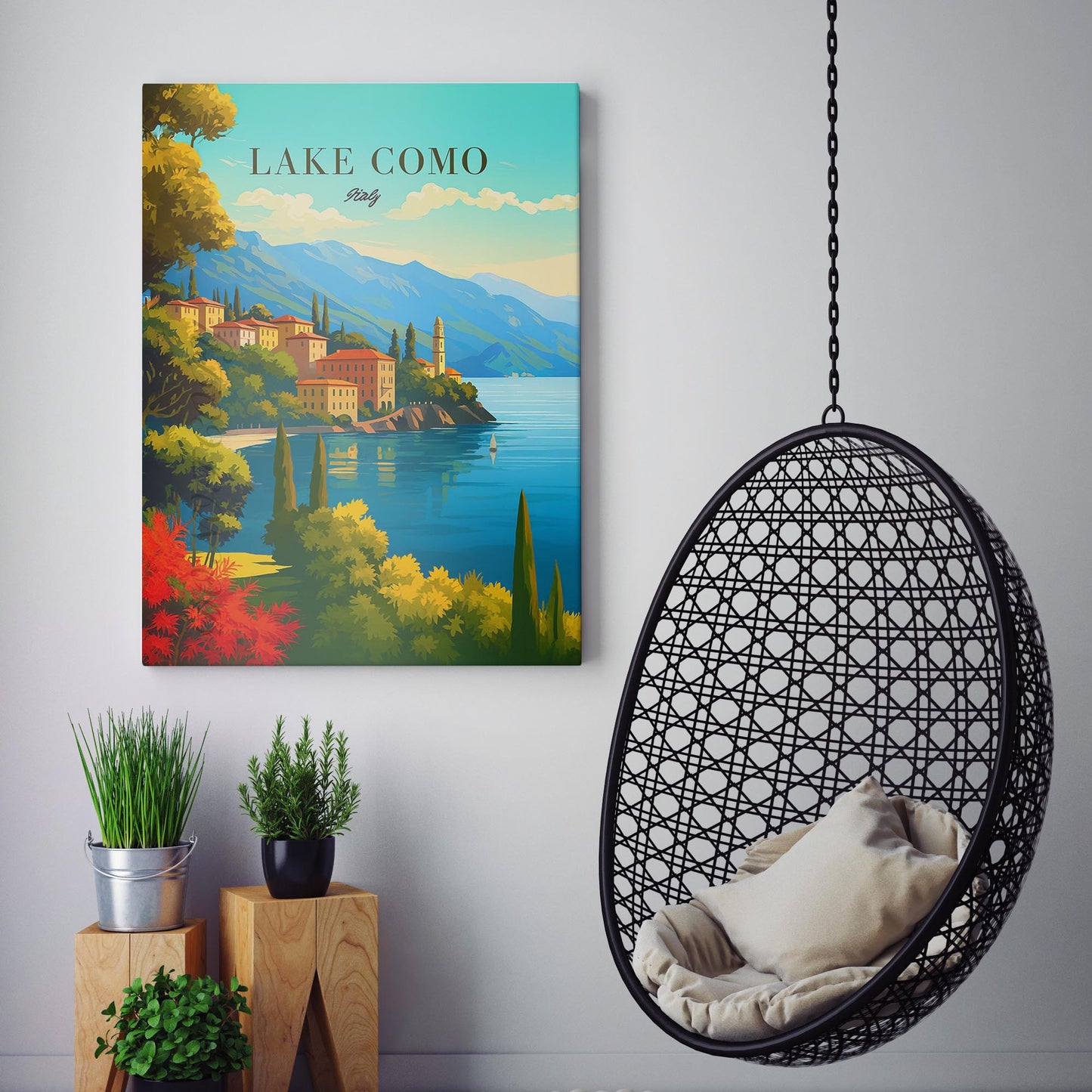 Lake Como Italy Travel Poster
