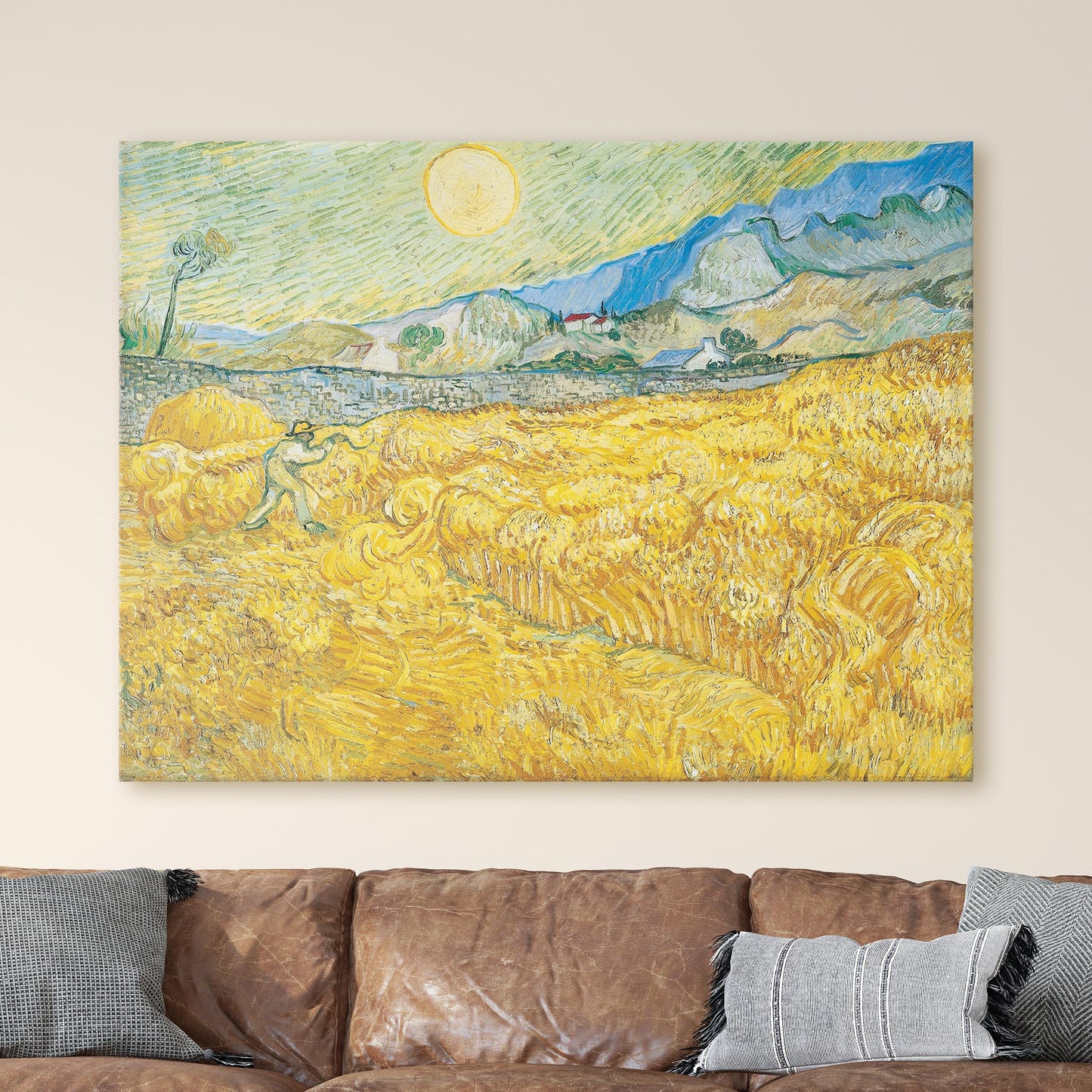 Wheat Field Behind Saint-Paul Hospital with a Reaper - Vincent van Gogh