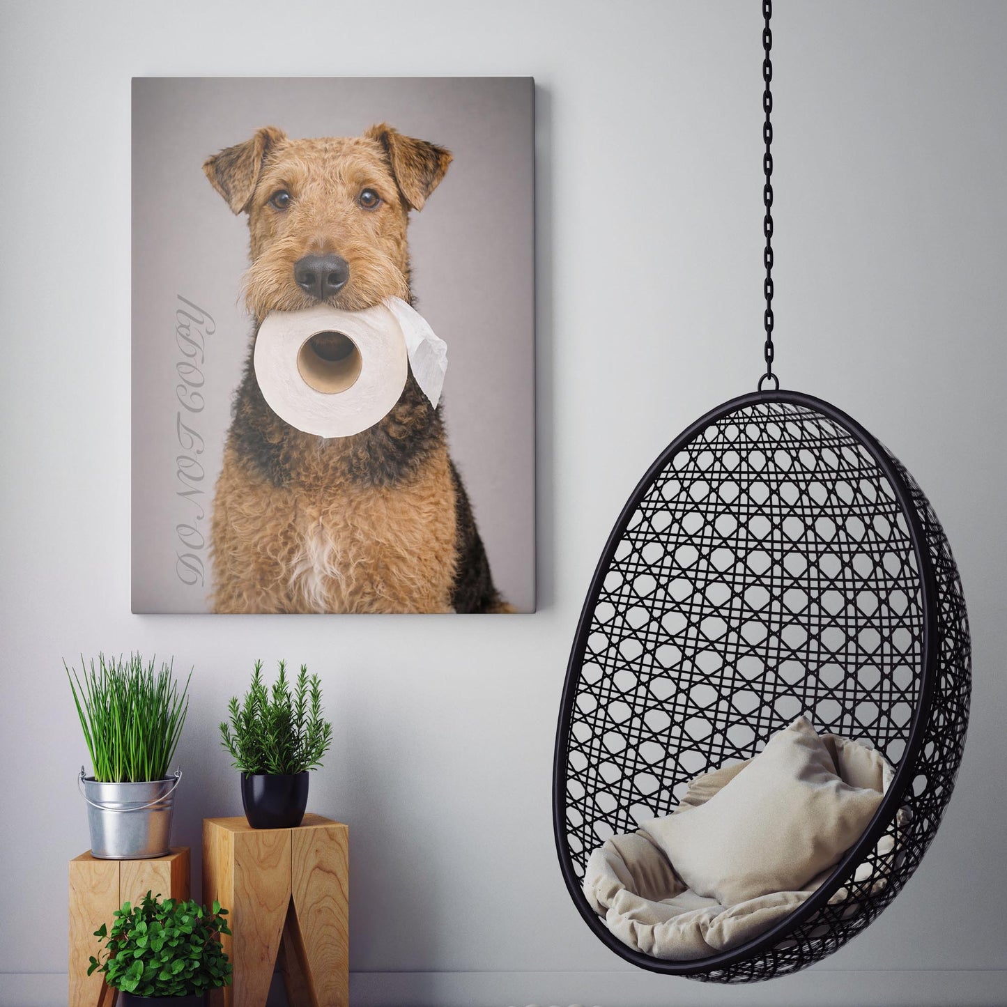 Airedale Terrier Dog Toilet Paper