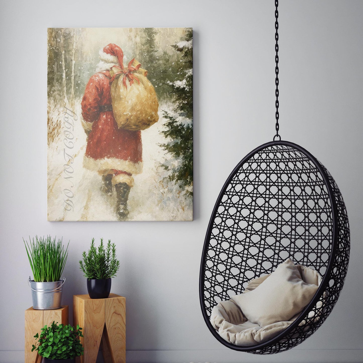 Santa Claus With His Bag Of Gifts