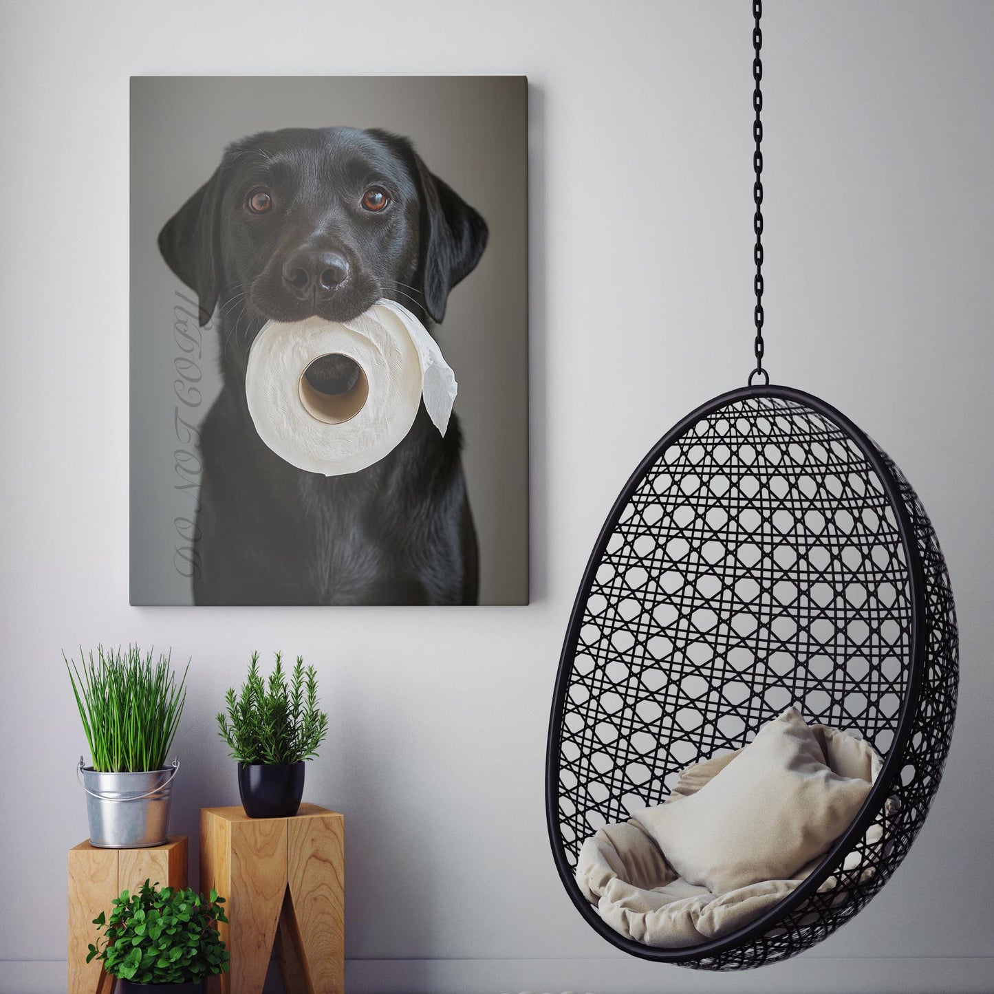 Black Labrador Dog Toilet Paper