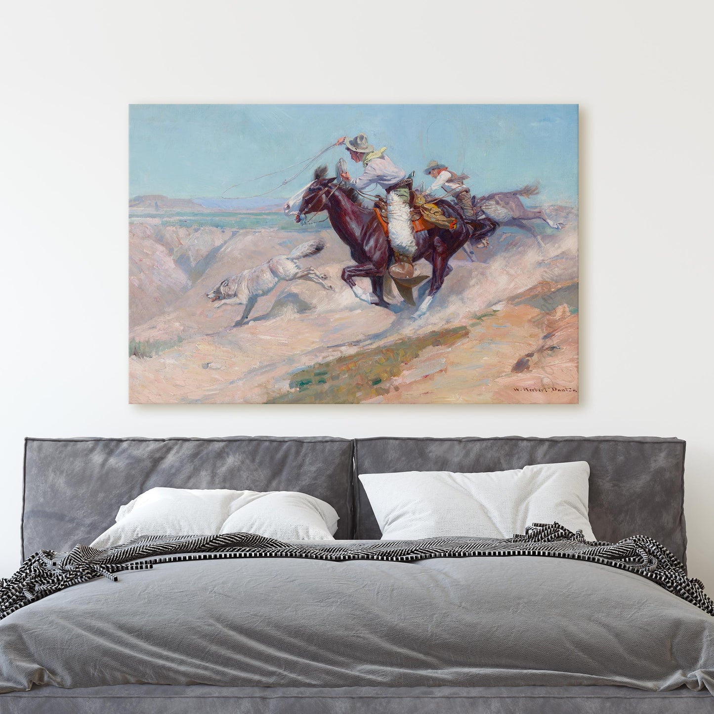 Roping A Wolf - W Herbert Dunton