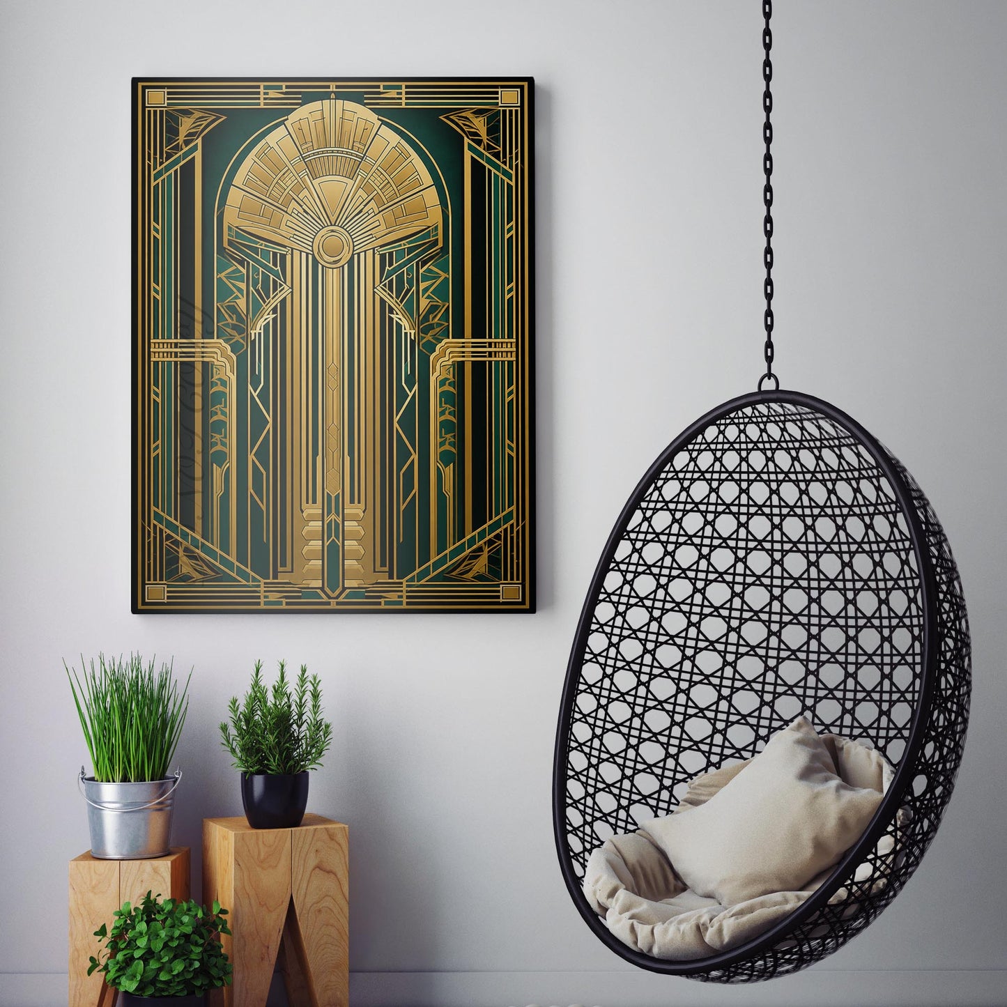 Green Gold Art Deco