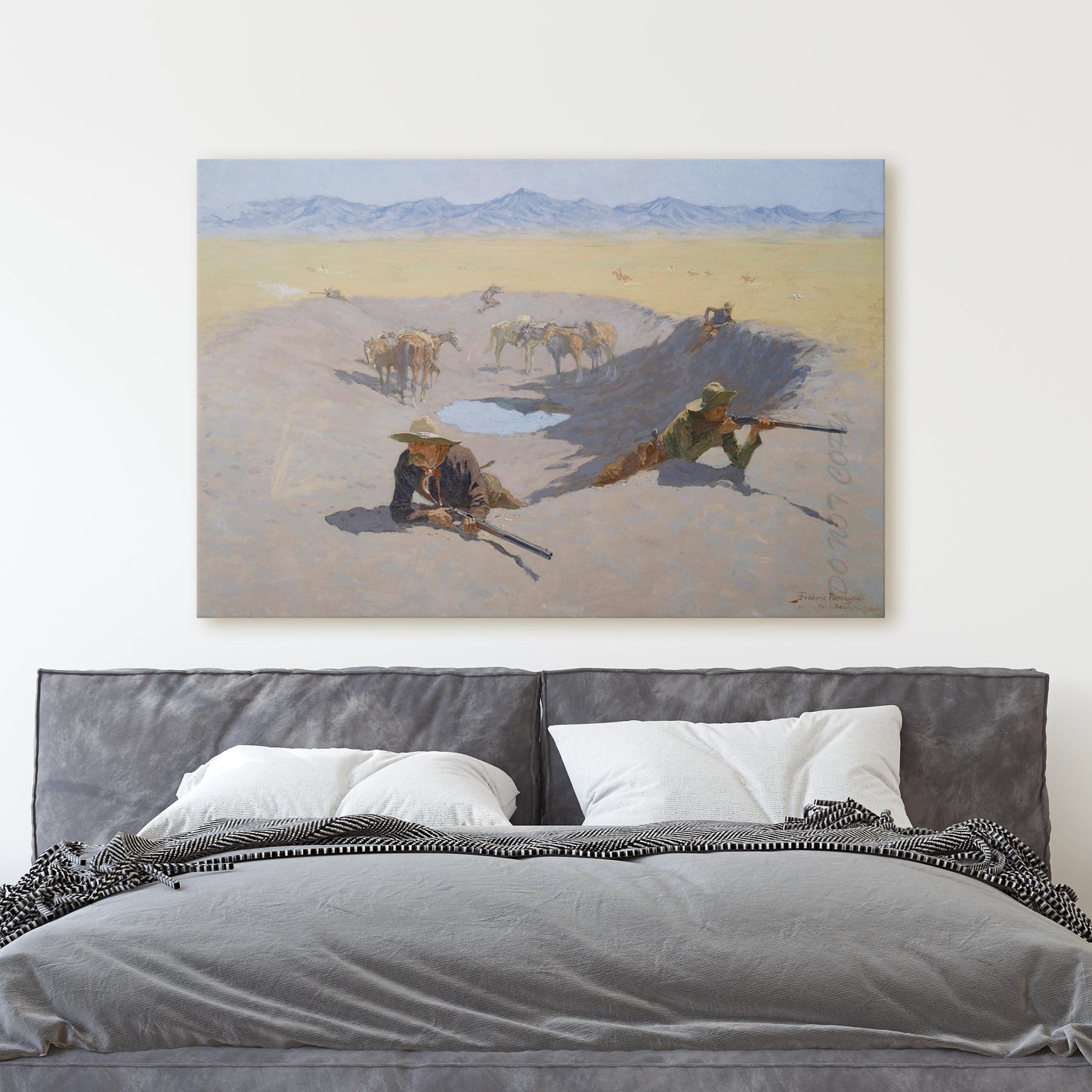 Fight For The Water Hole - Frederic Remington