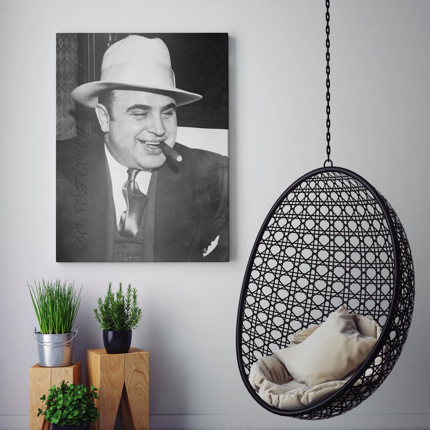 Al Capone Smoking A Cigar
