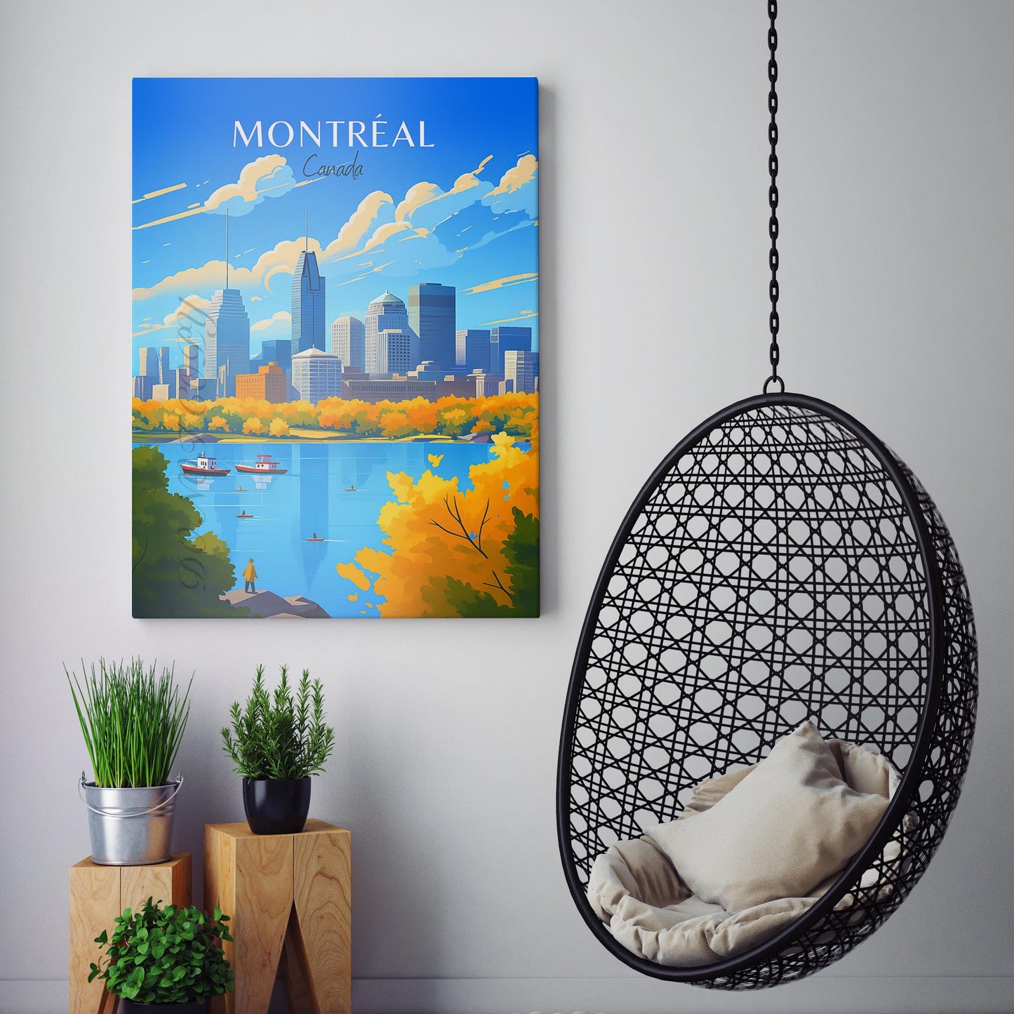 Montreal Canada Vintage Travel Poster