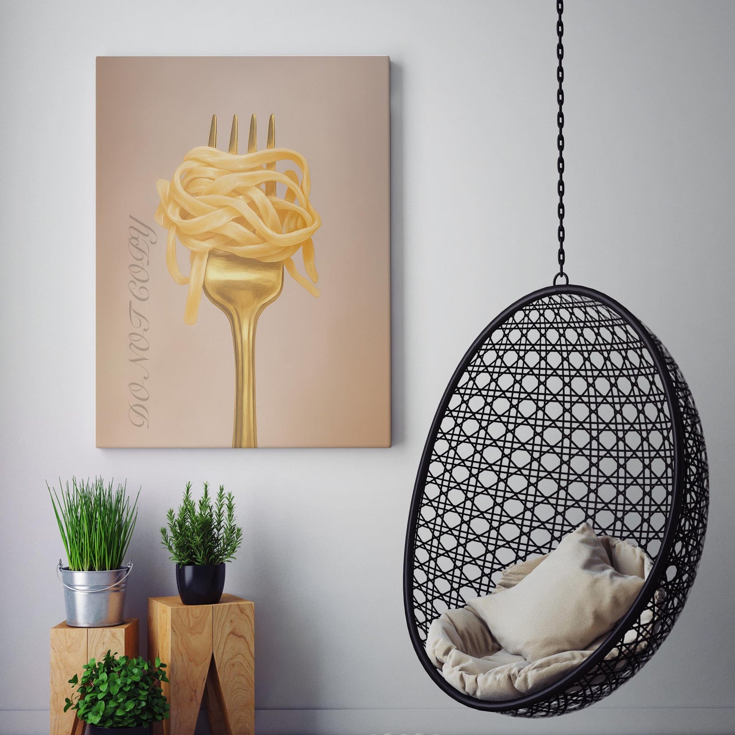 Pasta Noodles Twirled On A Fork