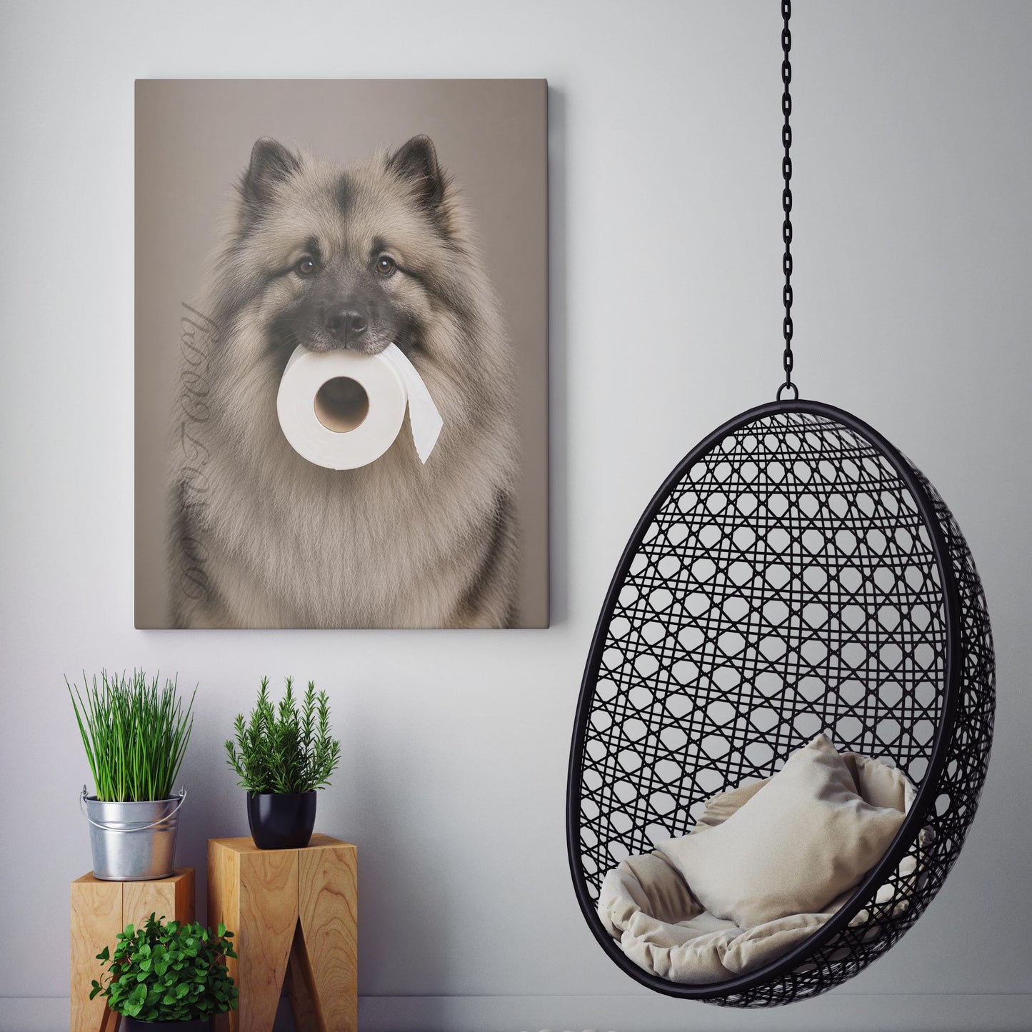 Keeshond Dog Toilet Paper