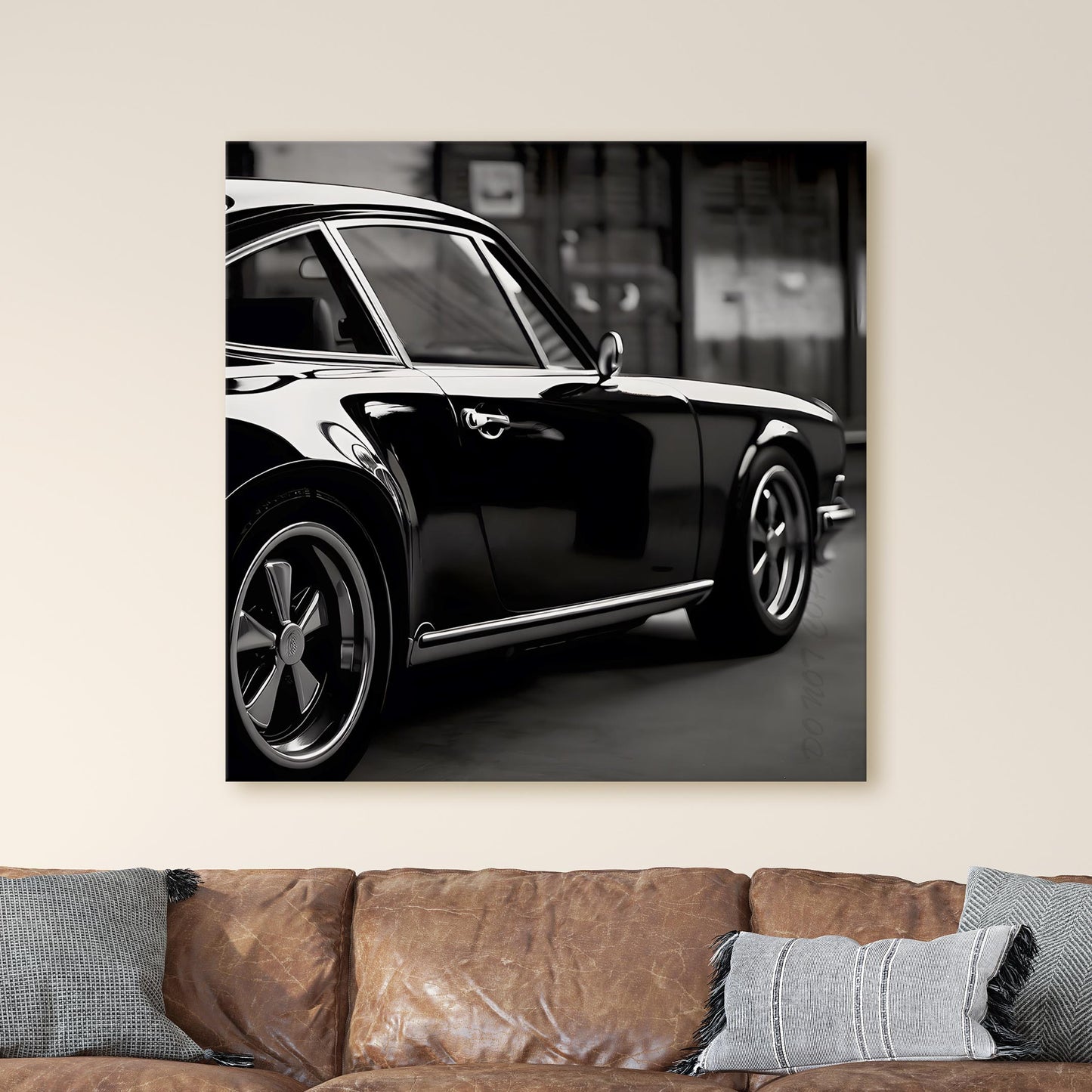 Vintage Black Porsche 911 Side