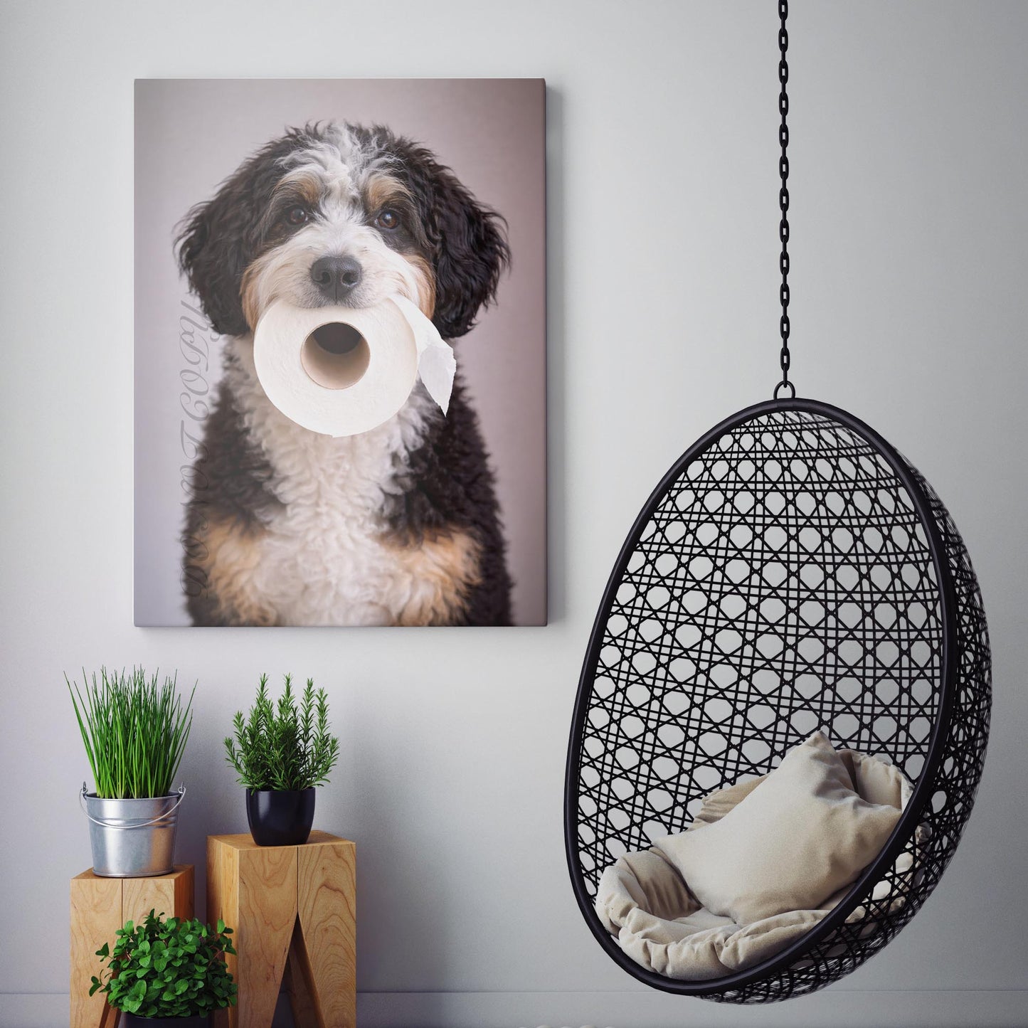 Bernedoodle Dog Toilet Paper
