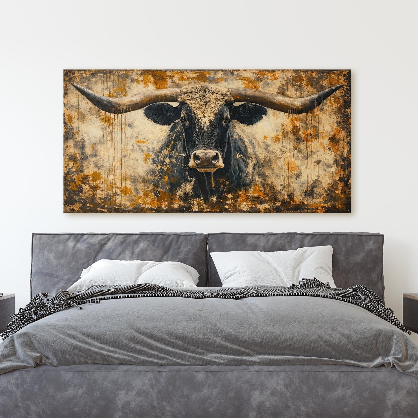 Texas Longhorn Rustic Cattle