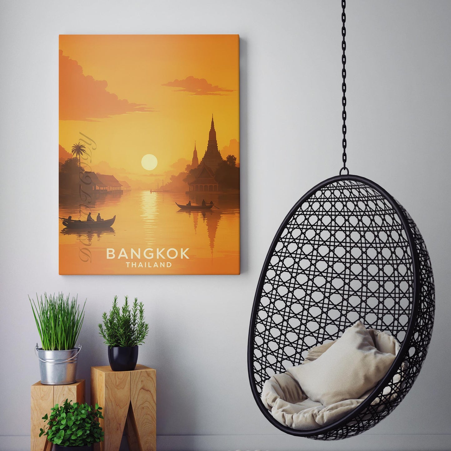 Bangkok Thailand Travel Poster